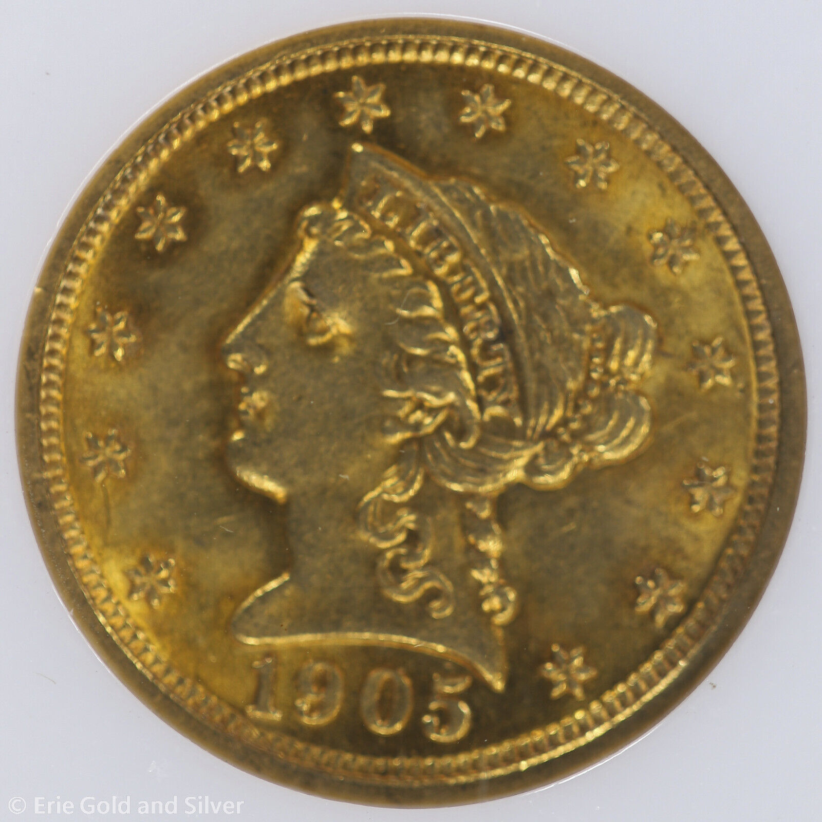 1905 $2.50 Gold Liberty Head Quarter Eagle NGC MS 61 | Uncirculated UNC - Picture 3 of 4